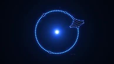 AE蓝色音乐可视化圆环粒子三角形科技视频的预览图